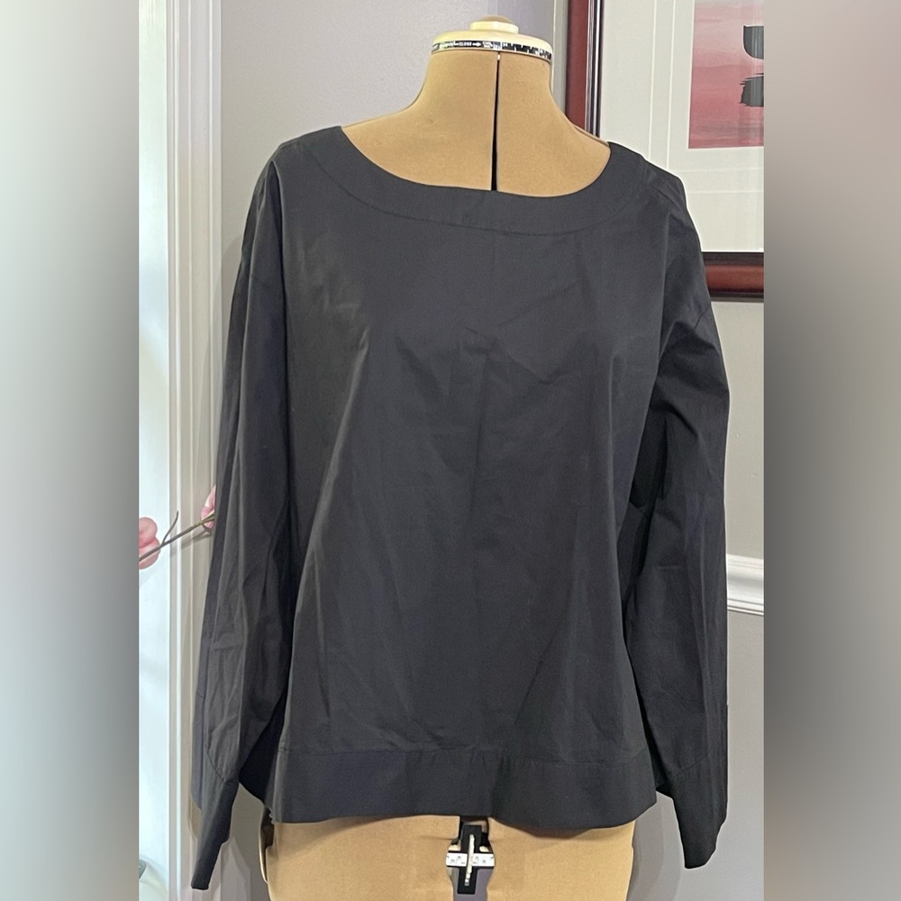 LOFT sz L Classic Black Blouse